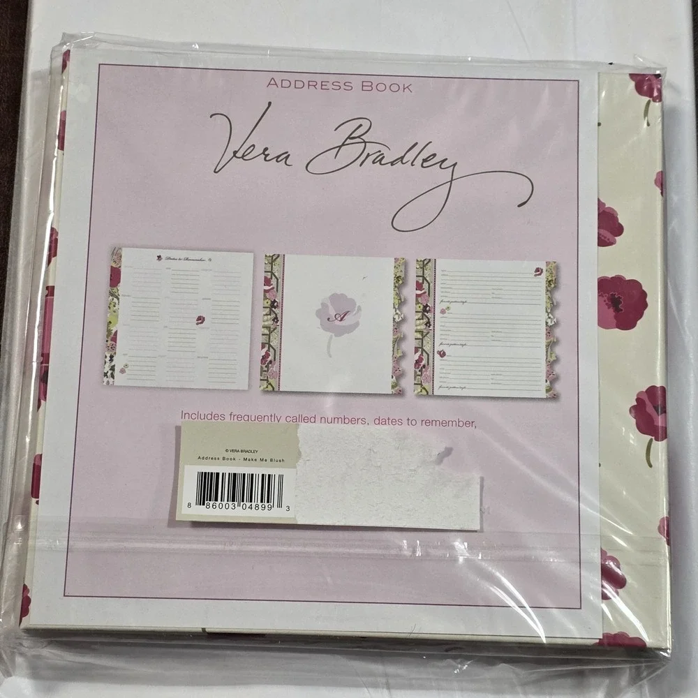 VERA BRADLEY Pink Petals  6 Ring Binder Style Address Book Phone Notes Dates NEW - Picture 3 of 8